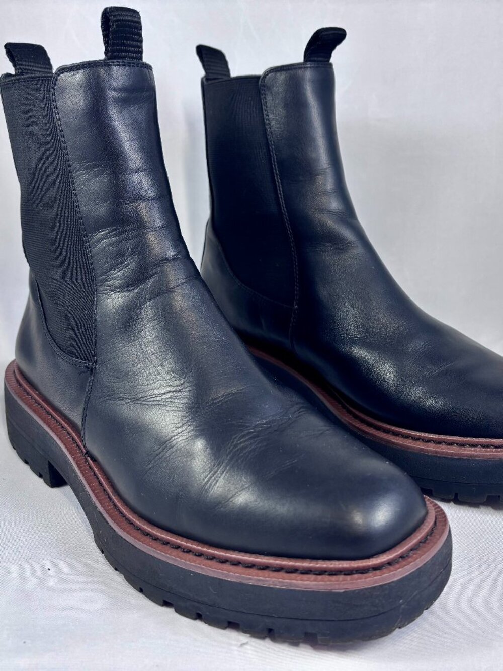 Sam Edelman Laguna Waterproof Chelsea Boots Black Leather
